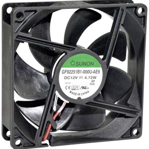 Wentylator osiowy Sunon GF92251B1-000U-AE9, 12 V/DC, 127.3 m³/h, (D x S x W) 92 x 92 x 25 mm