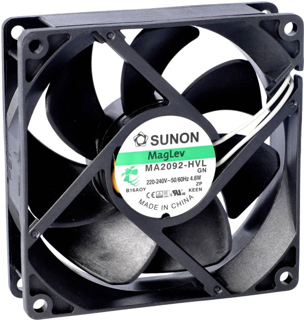 Wentylator osiowy Sunon CF2082HVL-1000U-999, 230 V/AC, 67.94 m³/h, (D x S x W) 25 x 80 x 80 mm