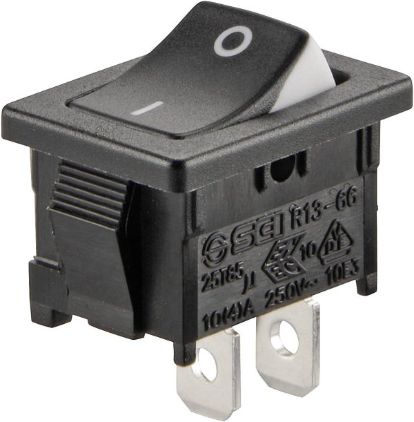 TRU COMPONENTS 1587504 Przełącznik kołyskowy TC-R13-66A3-02 250 V/AC 6 A 1 x wył/wł zatrzask 1 szt. sztuka