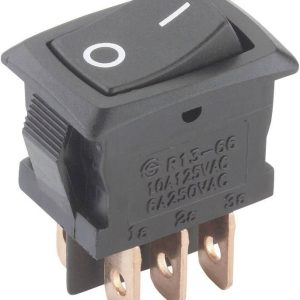 TRU COMPONENTS 1587831 Przełącznik kołyskowy TC-R13-166PB-02 250 V/AC 6 A 2 x wł/wł zatrzask 1 szt. sztuka