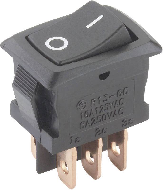 TRU COMPONENTS 1587831 Przełącznik kołyskowy TC-R13-166PB-02 250 V/AC 6 A 2 x wł/wł zatrzask 1 szt. sztuka - obrazek 1