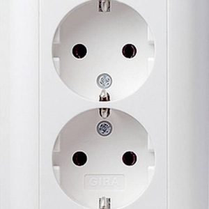 GIRA Płytka przycisku Gniazdo elektryczne podwójne System 55, Standard 55, E2, Event, Event Klar, Event Opak, Esprit, Cl