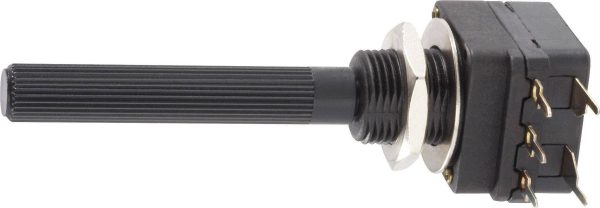 Potencjometr obrotowy z przełącznikiem mono 0.1 W 10 kΩ Piher PC16SH-10IP06103B2020IMTA 1 szt.
