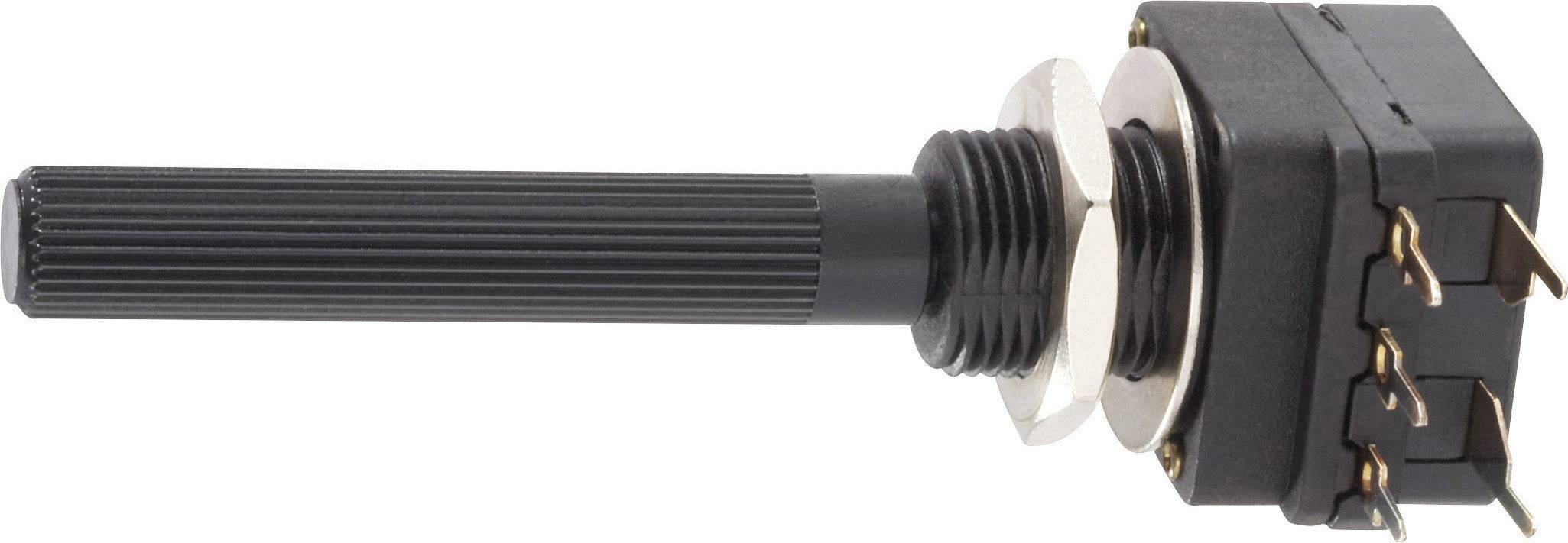 Potencjometr obrotowy z przełącznikiem mono 0.1 W 10 kΩ Piher PC16SH-10IP06103B2020IMTA 1 szt. - obrazek 1