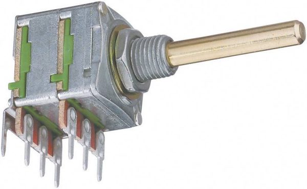 Potencjometr obrotowy stereo 0.2 W 100 kΩ Potentiometer Service 4008 1 szt.
