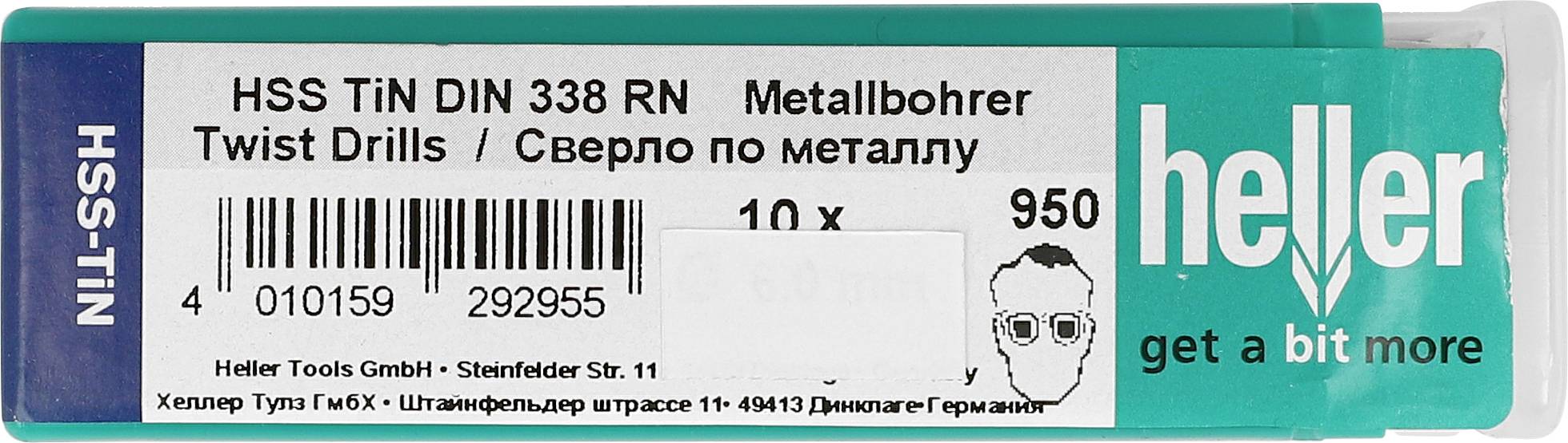 Heller 29284 9 Wiertło kręte do metalu 10 szt. 2.5 mm Długość całkowita 57 mm 10 szt. - obrazek 1