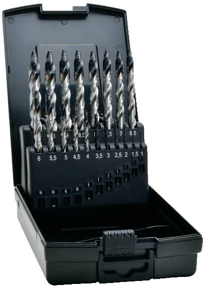 Exact 74961 TIAIN-TIP Zestaw wierteł spiralnych 1 mm, 1.5 mm, 2 mm, 2.5 mm, 3 mm, 3.5 mm, 4 mm, 4.5 mm, 5 mm, 5.5 mm, 6