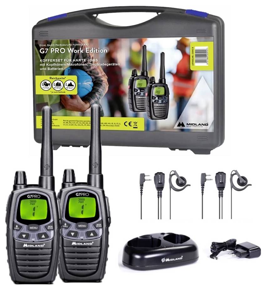 Radiotelefon PMR Midland Work Edition Set 2x G7 Pro - obrazek 1