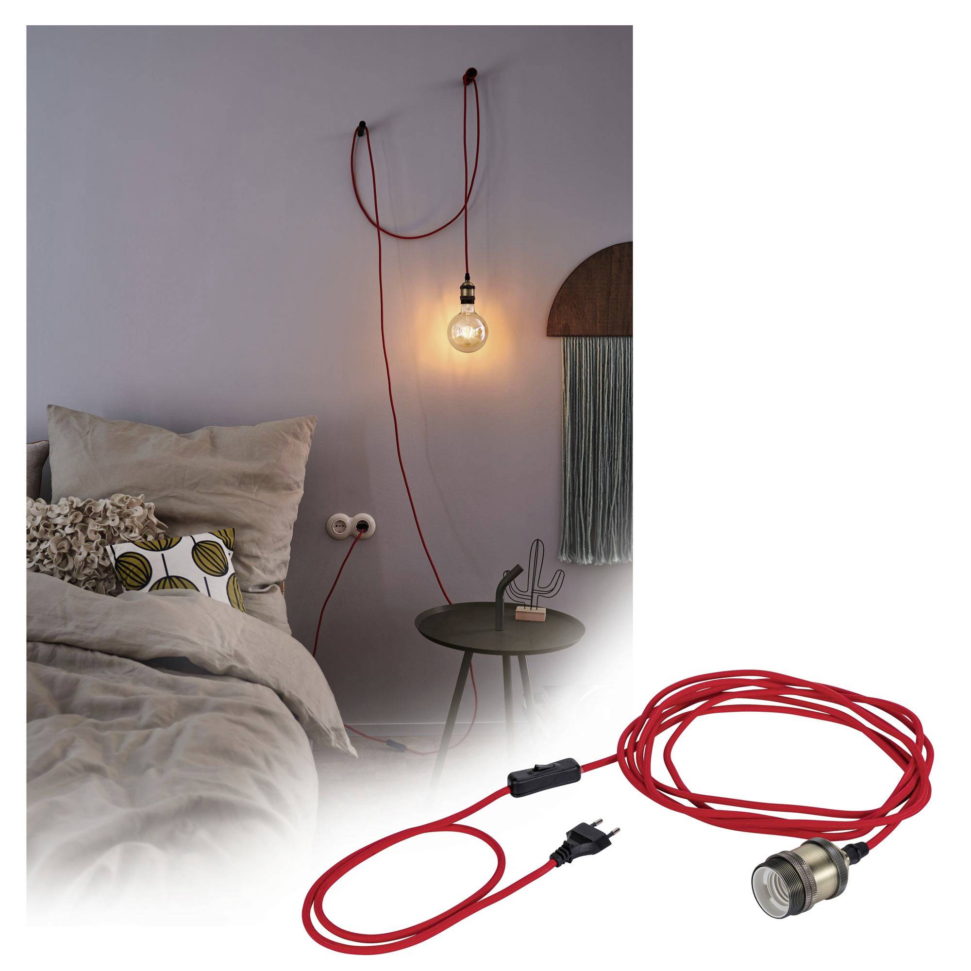 Lampa sufitowa, podwieszana Paulmann 79770 czerwony - obrazek 1