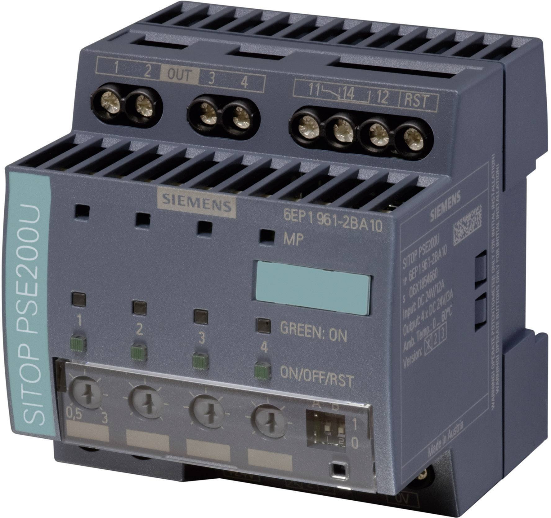 Zasilacz na szynę Siemens SITOP PSE 200U, 4 x 10 A, 24 V/DC - obrazek 1