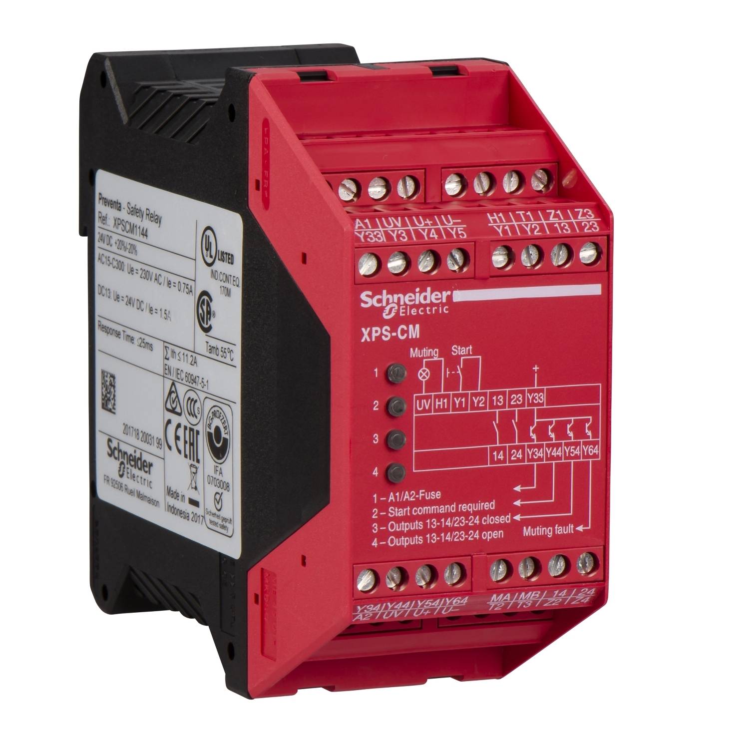Schneider Electric XPSCM1144 Moduł zabezpieczający Ilość wyjśc przekaźnikowych: 2 - obrazek 1