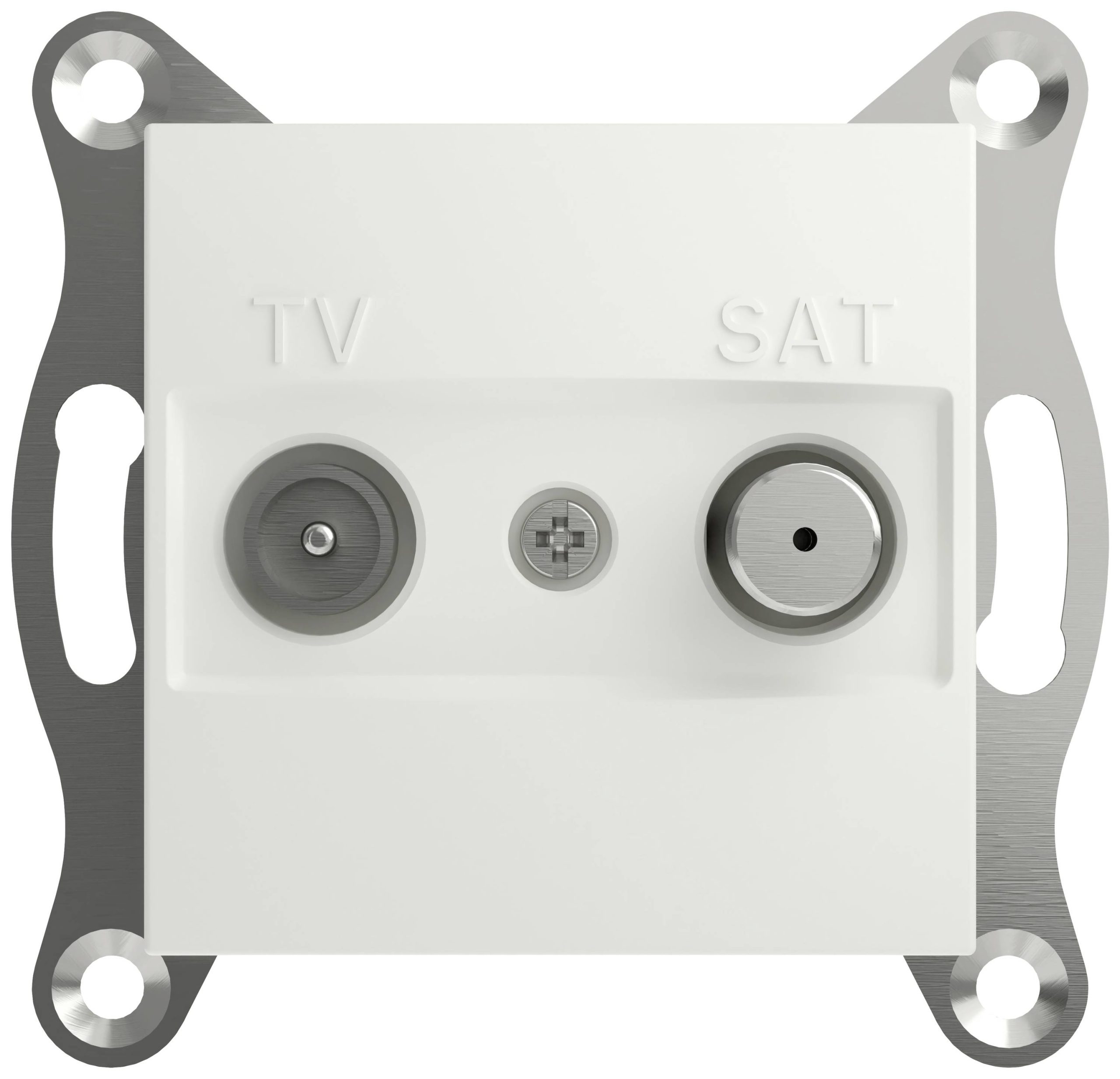 Schneider Electric Gniazdo przelotowe TV-SAT Asfora biały (RAL 9003) EPH3470321D 1 szt. - obrazek 1