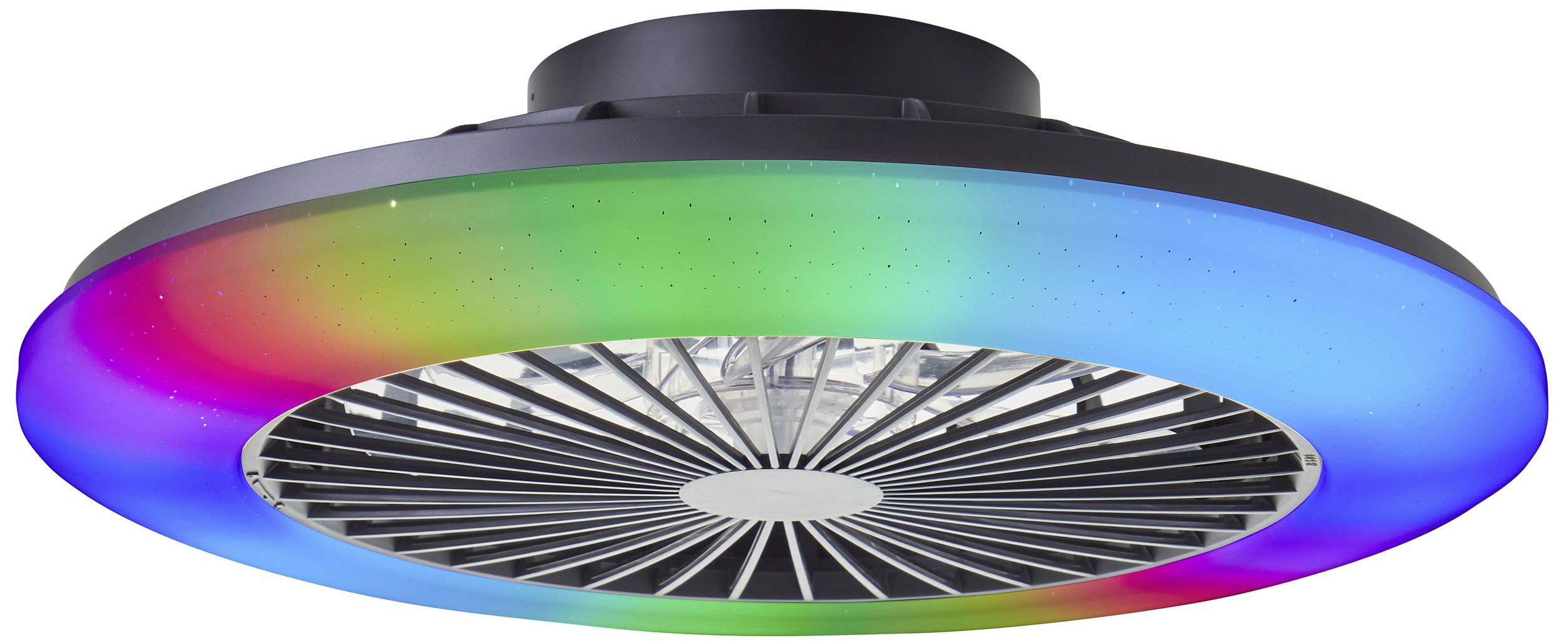 Lampa sufitowa LED z wentylatorem Brilliant Salerno G60020/06 40 W 4700 lm czarny - obrazek 1