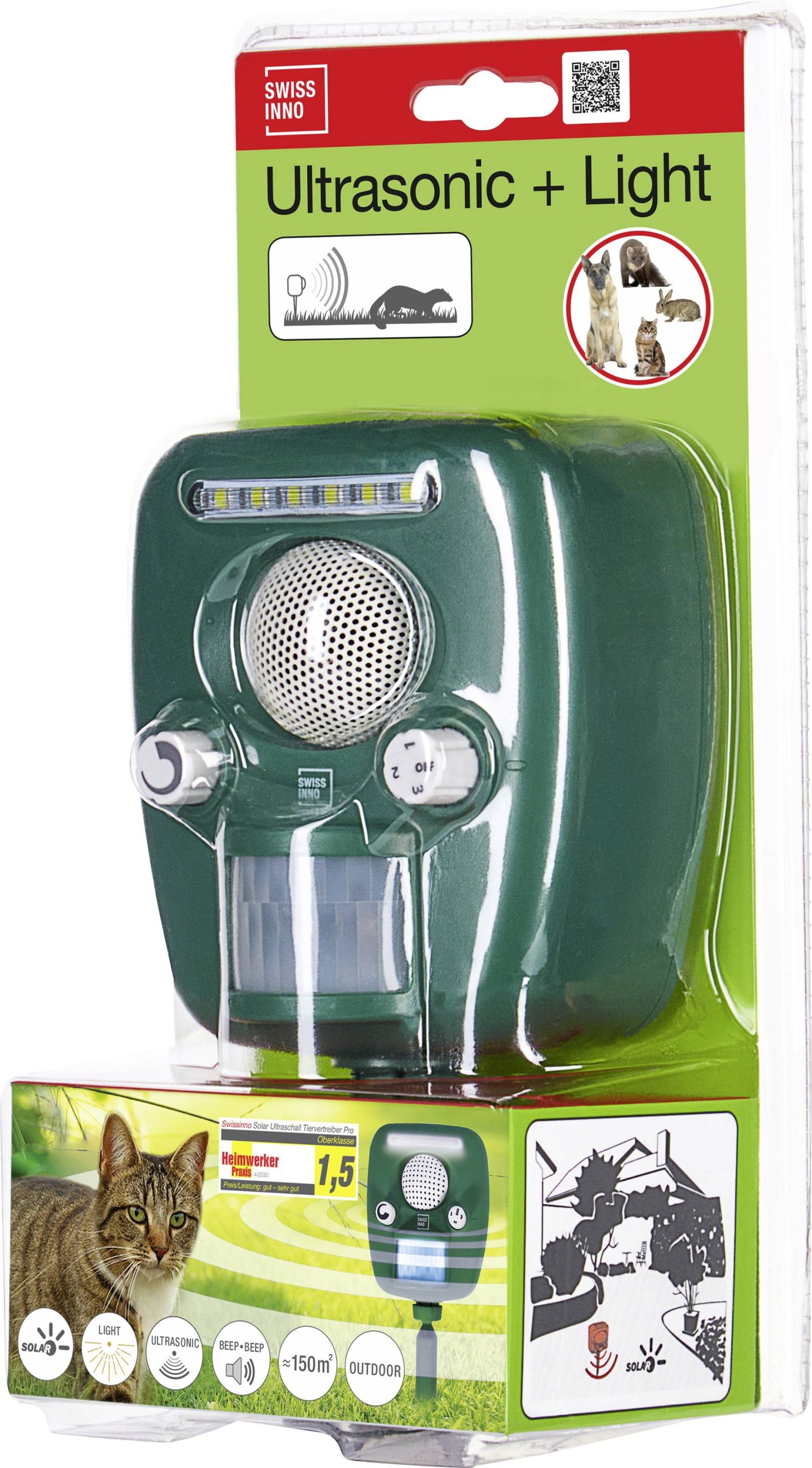 Odstraszacz zwierząt Swissinno Solar PRO 1 263 001 - obrazek 1