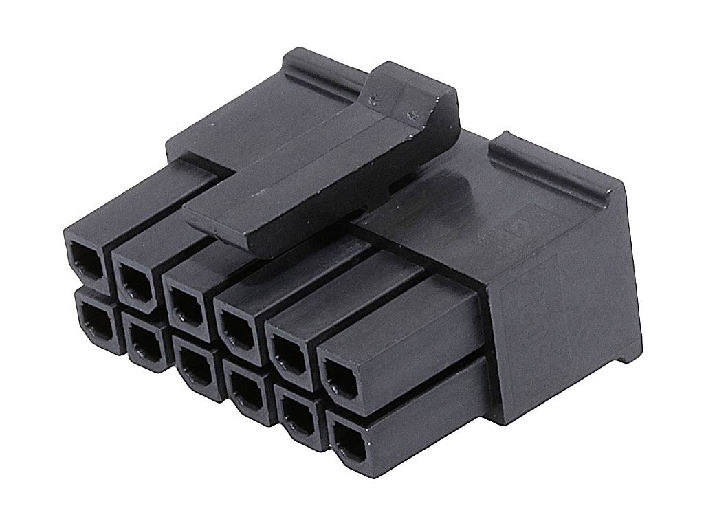 Molex Obudowa złącza pin żeńskiego na kabel Ilość pinów 12 Wymiary siatki: 3 mm 430251208 1 szt. torba - obrazek 1