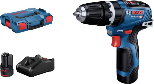 Wiertarka udarowa akumulatorowa Bosch Professional GSB 12V-35 zaw. 2 akumulatory, zaw. ładowarkę, zaw. walizkę