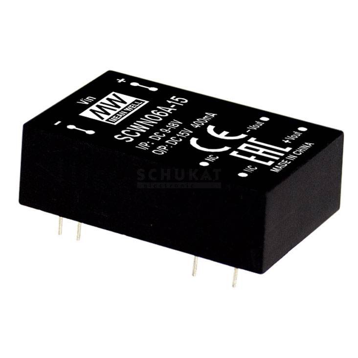 MEAN WELL SCWN06A-12 Moduł przetwornicy DC/DC 500 mA 6 W Ilość wyjść: 1 x Opis 1 szt. - obrazek 1
