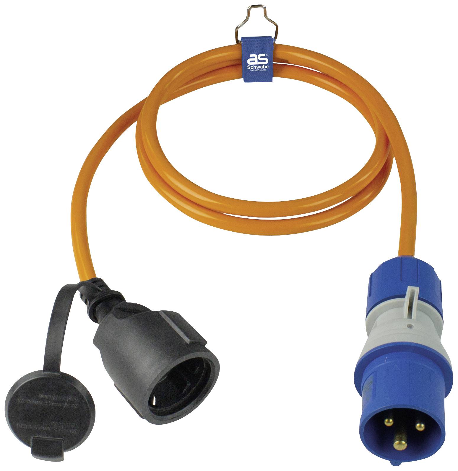 Kabel kempingowy z adapterem CEE AS Schwabe 62435 16 A - obrazek 1
