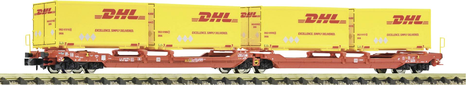Wagon kontenerowy Fleischmann 6660051 Wagon przegubowy dwukieszeniowy N T3000e DB AG - obrazek 1