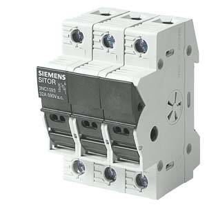 Siemens 3NC1093 Rozłącznik bezpiecznikowy Kompatybilne bezpieczniki 10,3 x 38 mm 3 styki 32 A 690 V/AC 4 szt. - obrazek 1