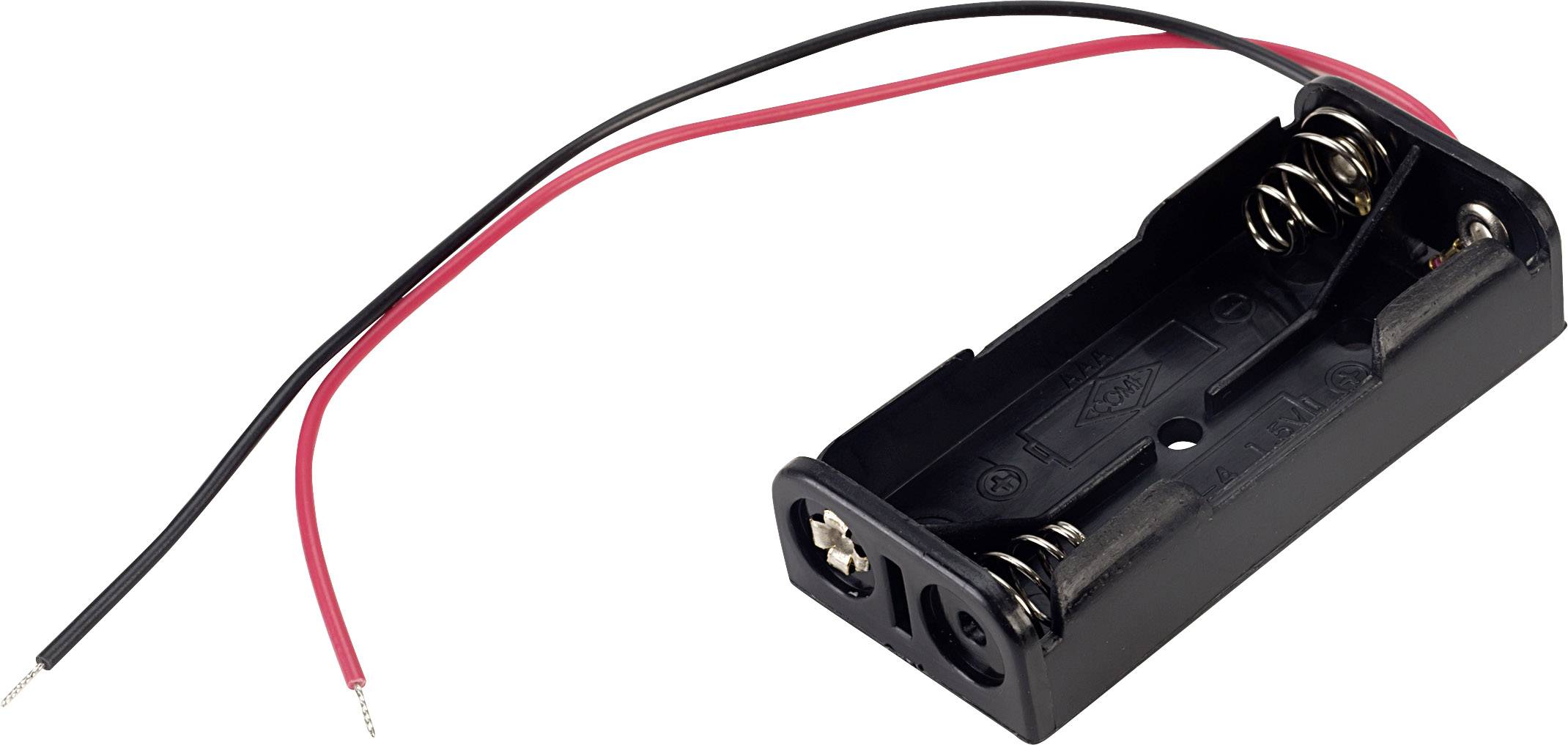 Komora baterii TRU COMPONENTS BH-421-3A 2 x AAA, kabel - obrazek 1