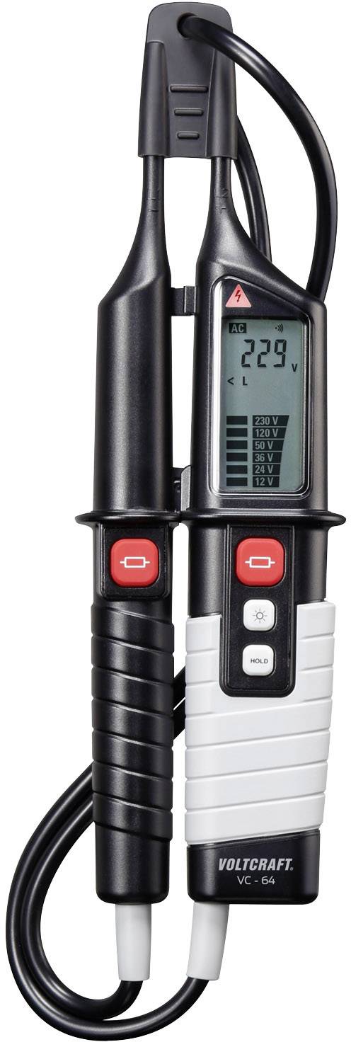 Dwubiegunowy tester napięcia VOLTCRAFT VC 64 CAT III 1000 V, CAT IV 600 V Kalibracja (DAkkS) - obrazek 1