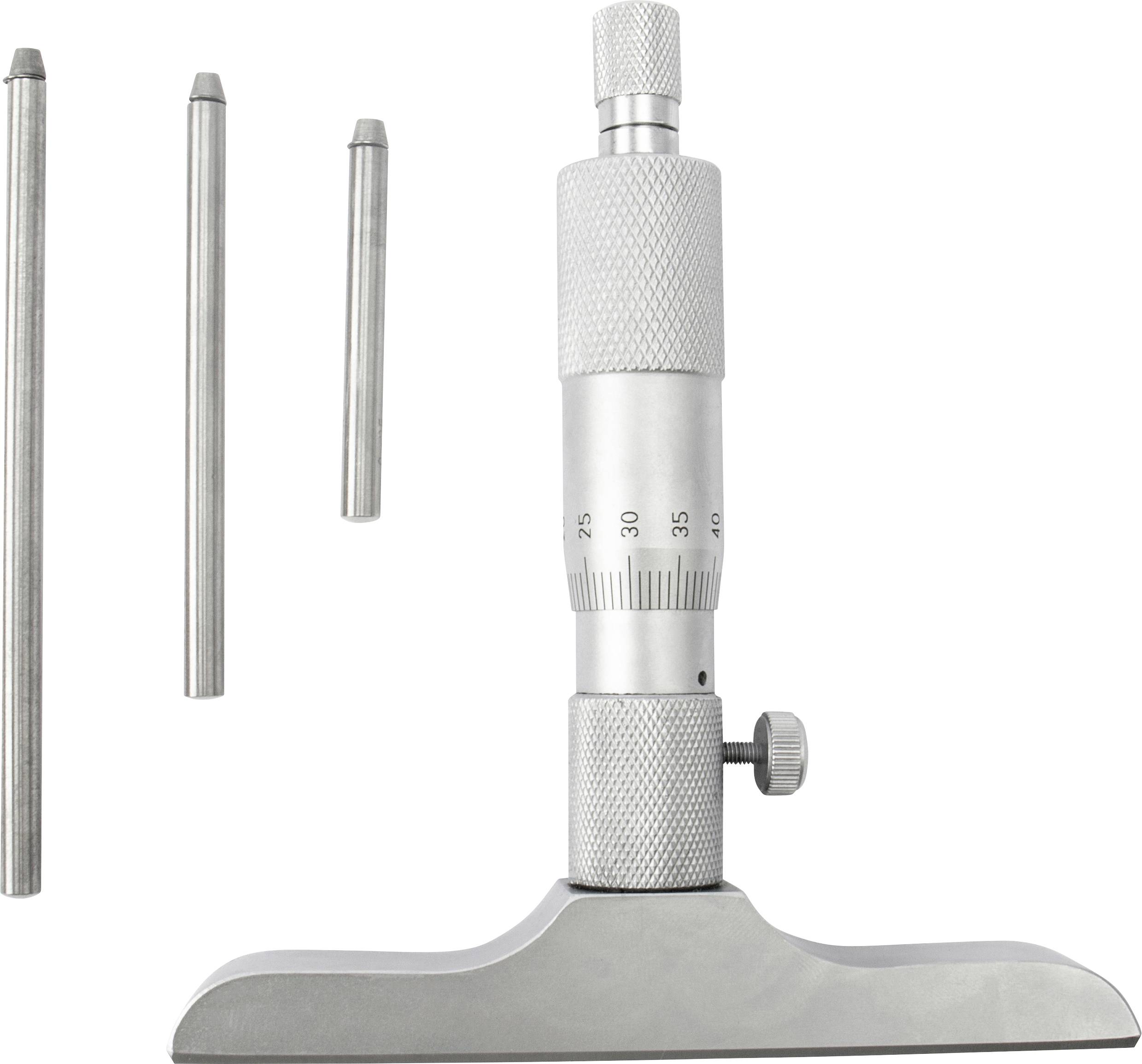 Dasqua 4611-8115 Mikrometr głębokości ze skalą kontrolną 0 - 75 mm DIN 863 - obrazek 1