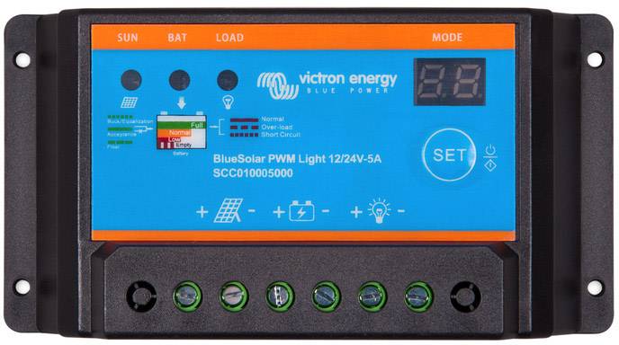 Solarny regulator ładowania Victron Energy BlueSolar PWM-Light PWM 12 V, 24 V 10 A - obrazek 1