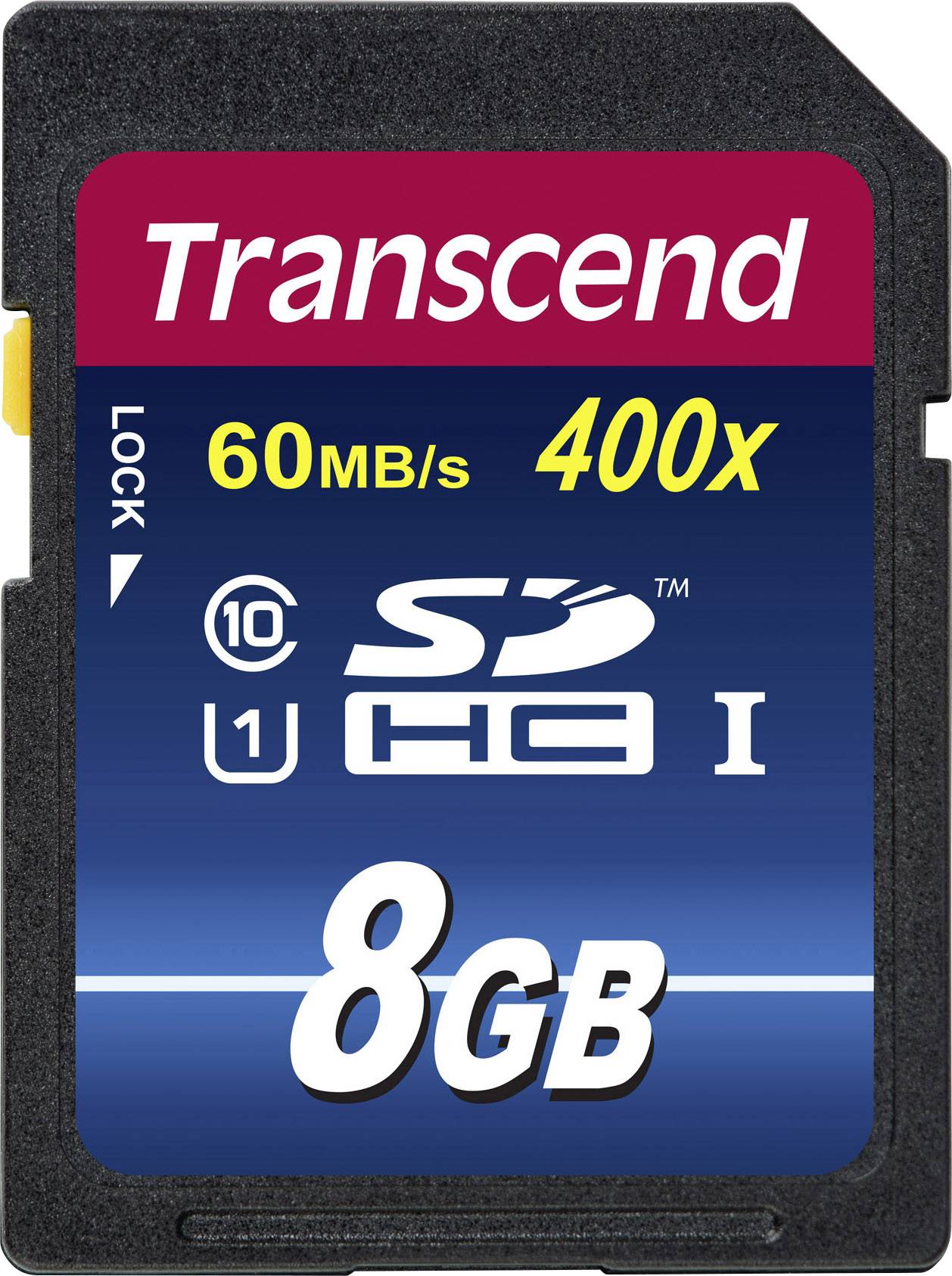 Transcend Premium 400 SDHC Przemysłowy 8 GB Class 10, UHS-I - obrazek 1