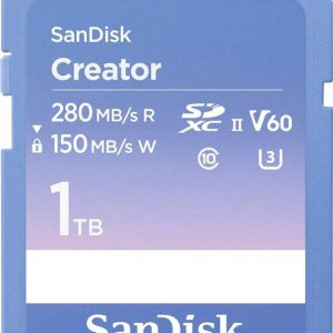 SanDisk Creator SDXC Produkt nowy 1 TB Class 10, v60 Video Speed Class, UHS-II U3 przełącznik chroniący przewody SanDisk Creator SDXC Produkt nowy 1 TB Class 10, v60 Video Speed Class, UHS-II U3 przełącznik chroniący przewody