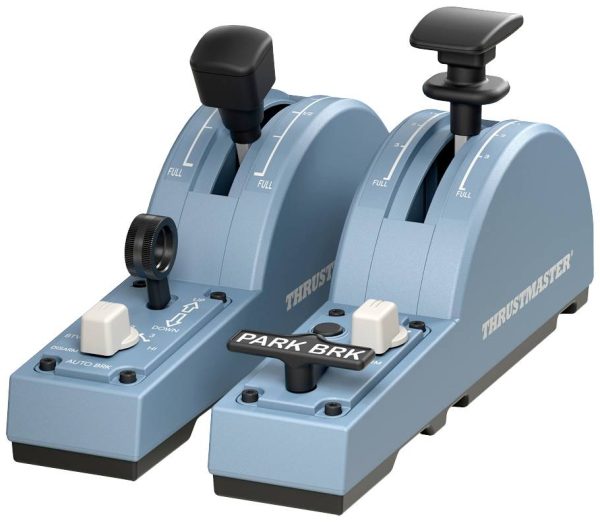 Thrustmaster TCA Quadrant Add-On Airbus Edition Symulator lotu klapy hamujące i lądujące PC niebieski