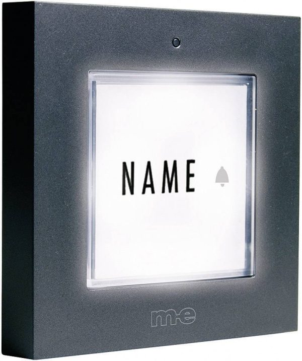 m-e modern-electronics KTB-1 A Płytka do dzwonka z nazwiskiem 1 x antracytowy 12 V/1 A