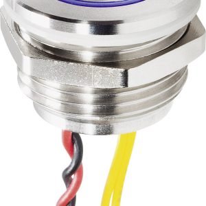 Przycisk do dzwonka Renkforce, 24 V/0,3 A, IP68, stali szlachetnej, niebieski Przycisk do dzwonka Renkforce, 24 V/0,3 A, IP68, stali szlachetnej, niebieski