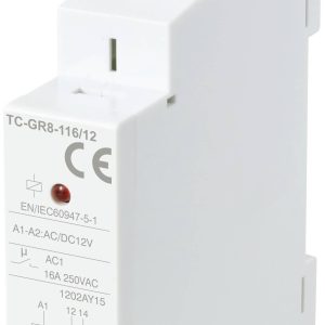 Przełącznik pomocniczy TRU COMPONENTS TC-GR8-116/12 TC-11988840, 12 V/AC, 12 V/DC, 16 A, 1 szt. Przełącznik pomocniczy TRU COMPONENTS TC-GR8-116/12 TC-11988840, 12 V/AC, 12 V/DC, 16 A, 1 szt.