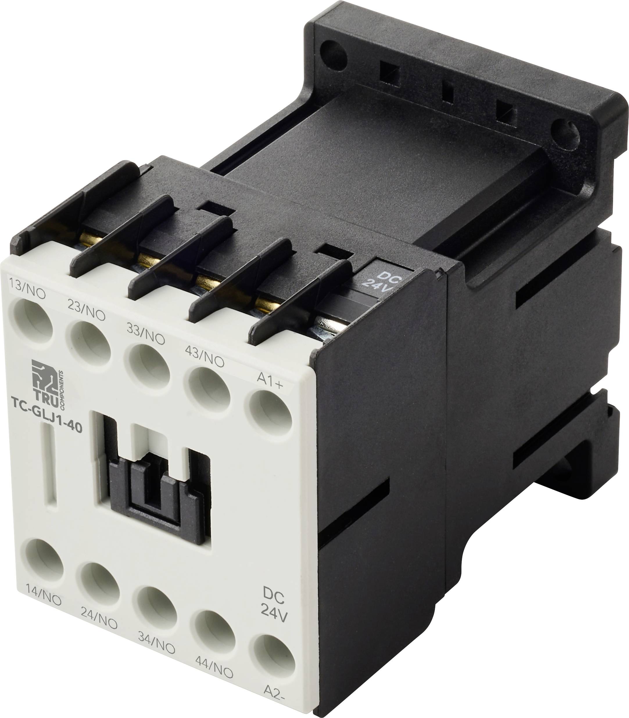 Stycznik pomocniczy TRU COMPONENTS TC-GYJ1-40-24VDC TC-13760304, 4 styki, 24 V/DC, 10 A, 1 szt. - obrazek 1