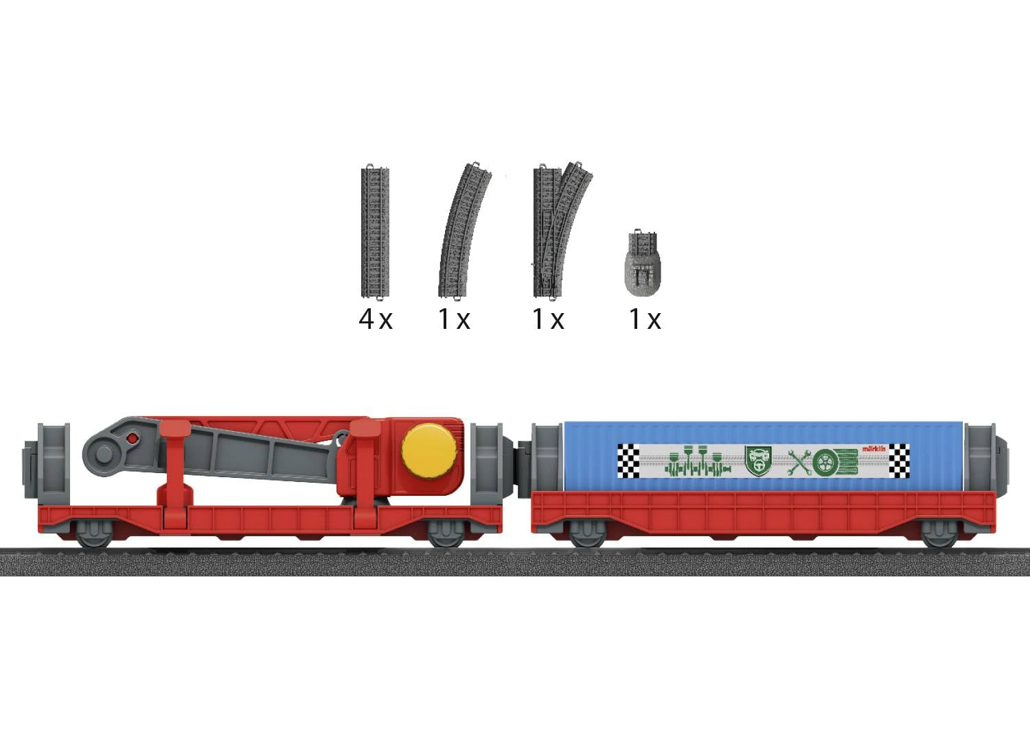 Wagon specjalny Märklin World 44347 Zestaw dodatkowy H0 do załadunku ciężarówką z dźwigiem - obrazek 1