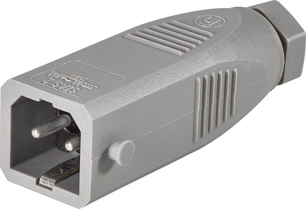 Hirschmann 930620106-1 Złącze męskie sieciowe STAS złącze męskie proste Łączna ilość styków: 2 + PE 16 A szary 1 szt.