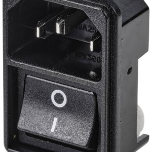 TRU COMPONENTS TC-10088376 Złącze męskie IEC C14 złącze męskie do wbudowania pionowego Łączna ilość styków: 3 10 A czarn TRU COMPONENTS TC-10088376 Złącze męskie IEC C14 złącze męskie do wbudowania pionowego Łączna ilość styków: 3 10 A czarn