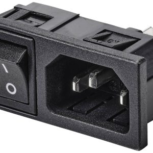 TRU COMPONENTS TC-10088392 Złącze męskie IEC C14 złącze męskie do wbudowania pionowego Łączna ilość styków: 3 10 A czarn TRU COMPONENTS TC-10088392 Złącze męskie IEC C14 złącze męskie do wbudowania pionowego Łączna ilość styków: 3 10 A czarn