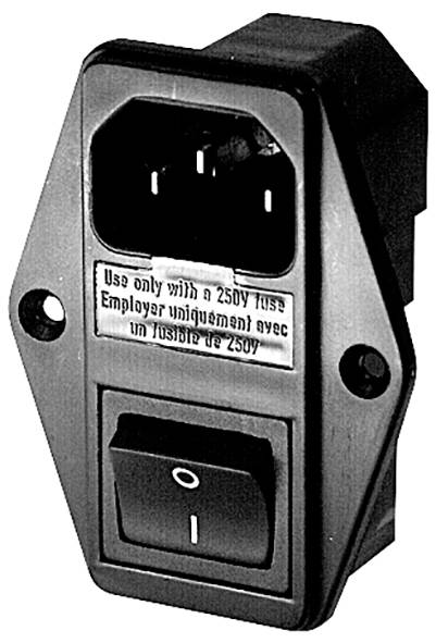Schurter 4304.6058 Złącze męskie IEC, styki: 3 + PE, 250, 10 mA, 1 szt.