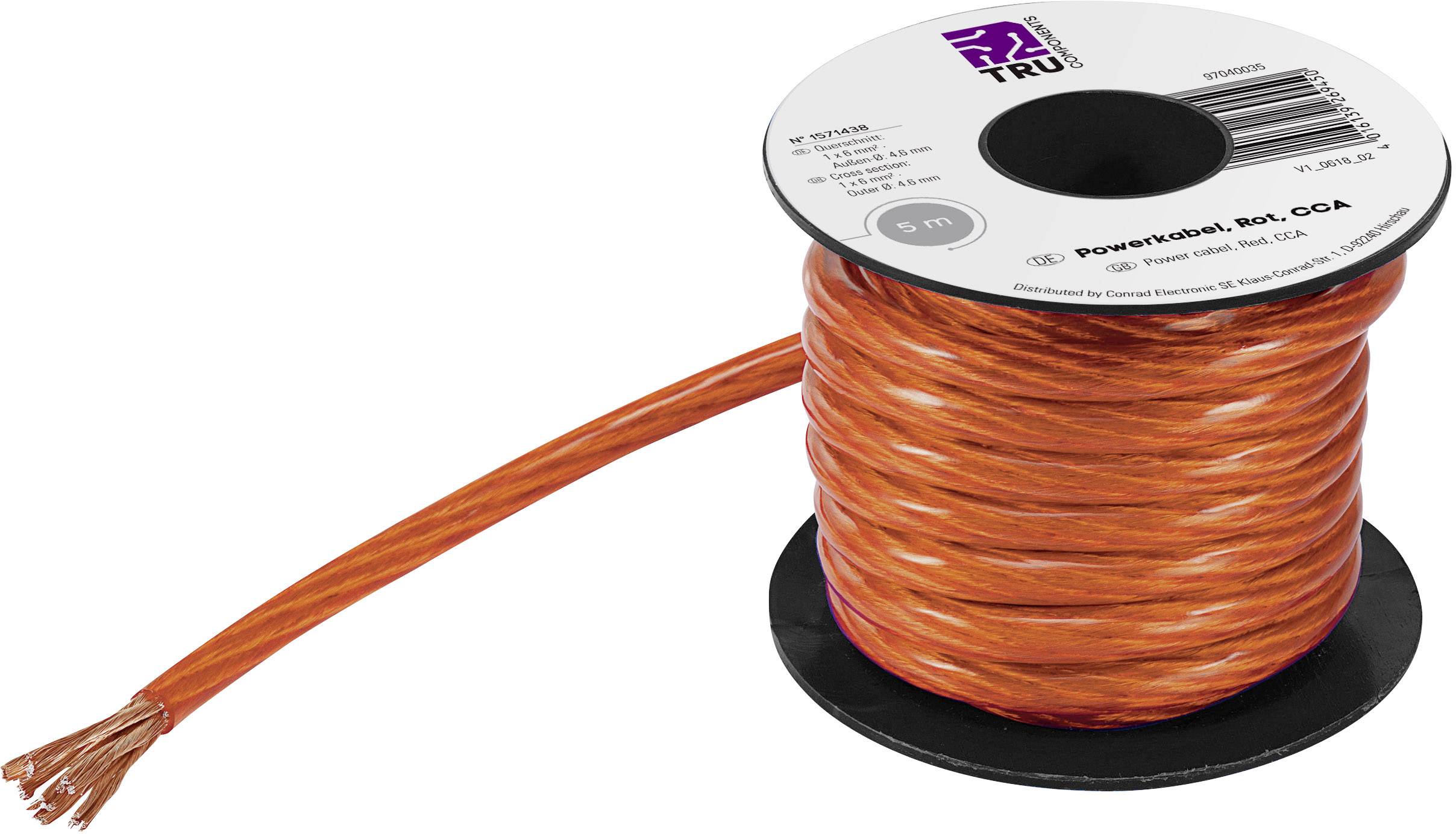 TRU COMPONENTS 1567035 Przewód uziemiający, 1 x 16 mm², 5 m - obrazek 1