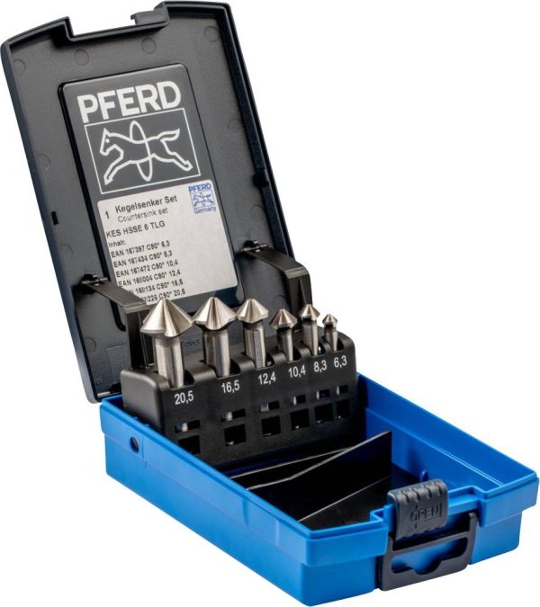 Pogłębiacz stożkowy zestaw PFERD TOOLS SET KES HSSE DIN 335 C90° 6 25202157 1 szt.