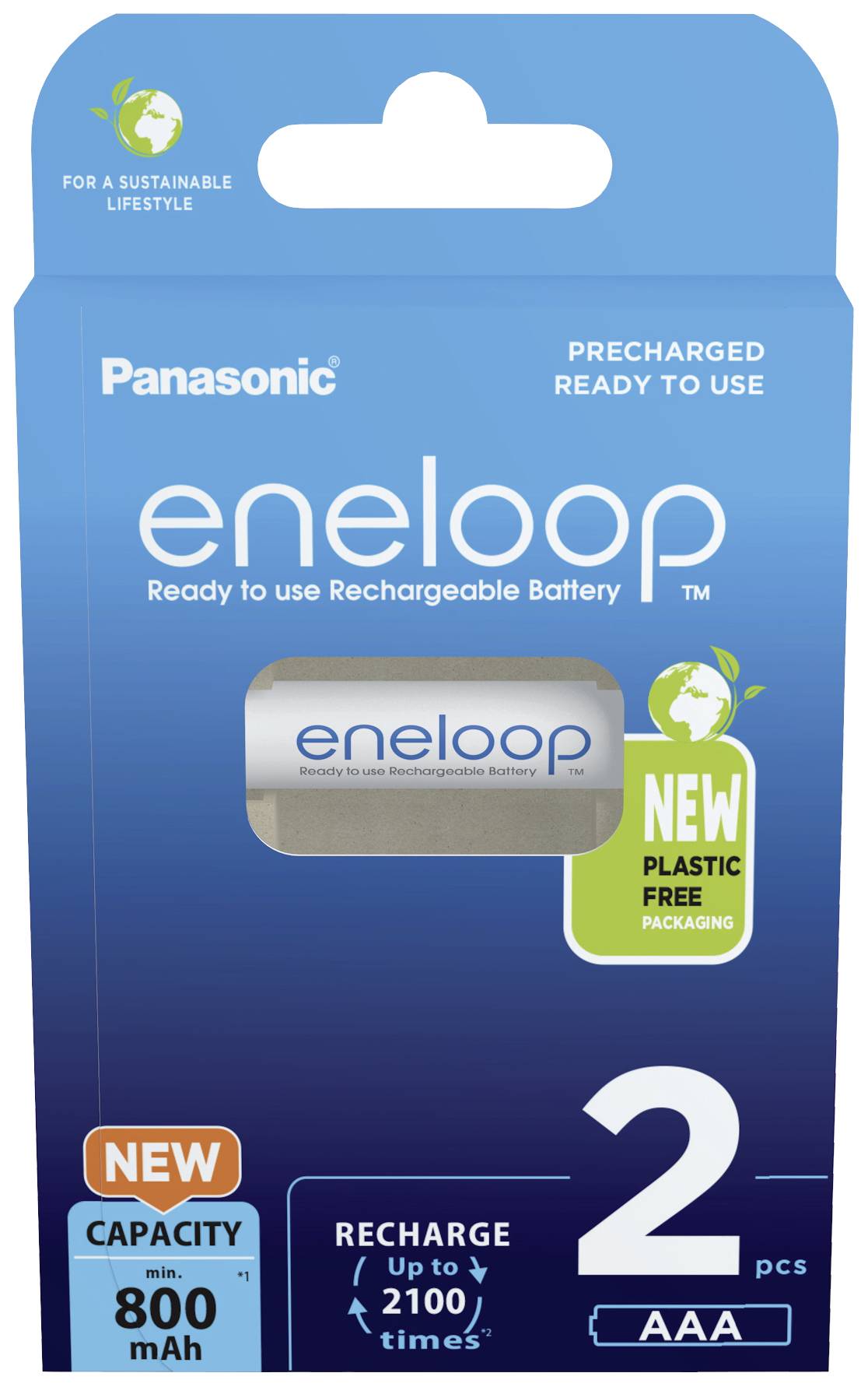Akumulator AAA/R03 eneloop eneloop HR03, NiMH, 800 mAh, 1.2 V, 2 szt. - obrazek 1