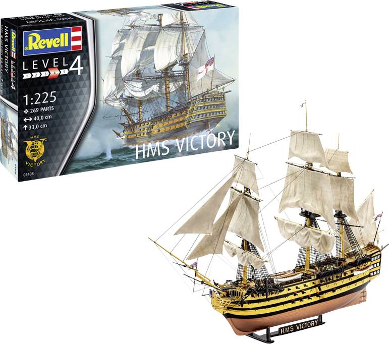 Modelu statku do sklejania Revell RV Model Set HMS Victory 65408 1:225 - obrazek 1
