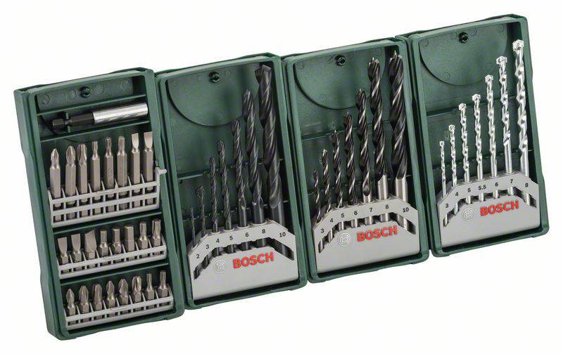 Zestaw bitów i wierteł do drewna, metalu i betonu Bosch Mini-X-Line Multipack - obrazek 1