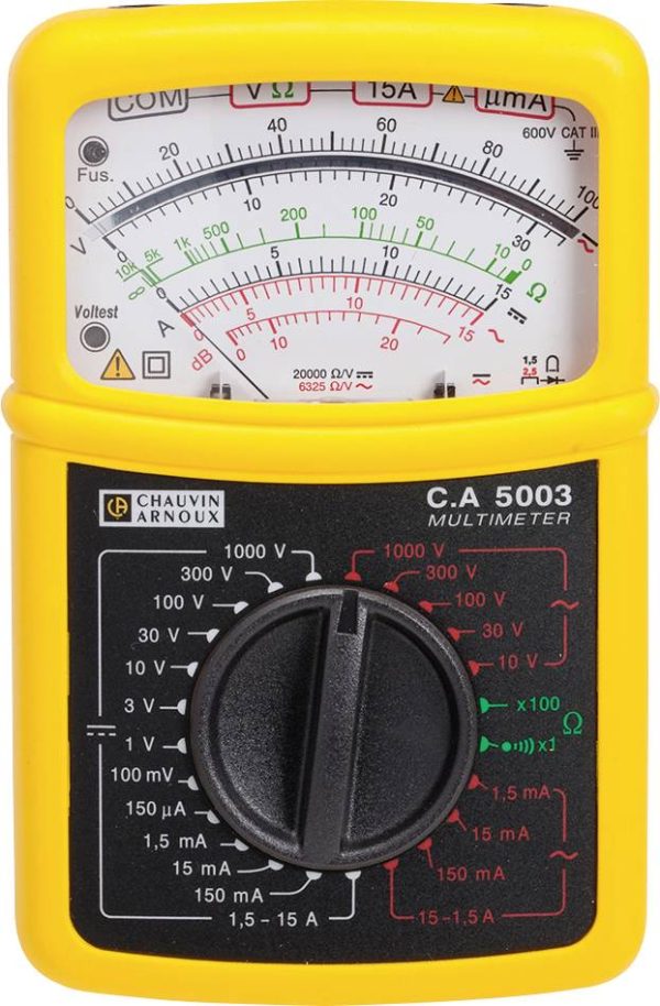 Multimetr analogowy Chauvin Arnoux C.A 5003, CAT III 600 V