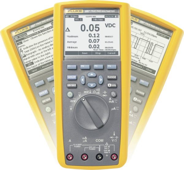 Fluke 287/EUR Multimetr Kalibracja (DAkkS) cyfrowy wyświetlacz graficzny, rejestrator danych CAT III 1000 V, CAT IV 600