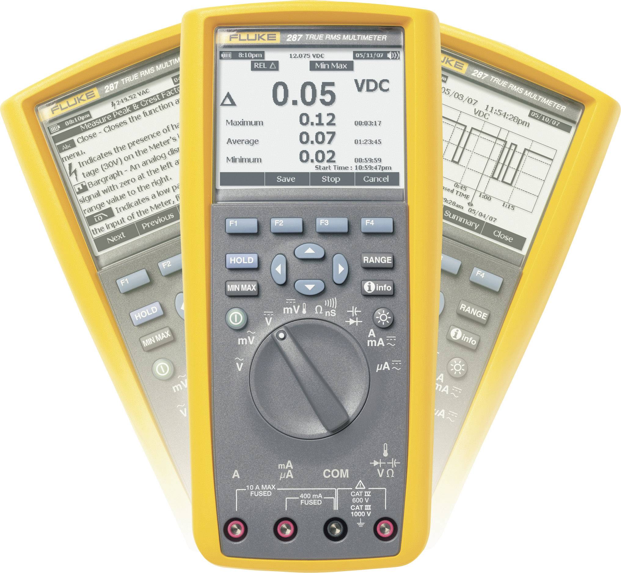 Fluke 287/EUR Multimetr Kalibracja (DAkkS) cyfrowy wyświetlacz graficzny, rejestrator danych CAT III 1000 V, CAT IV 600 - obrazek 1