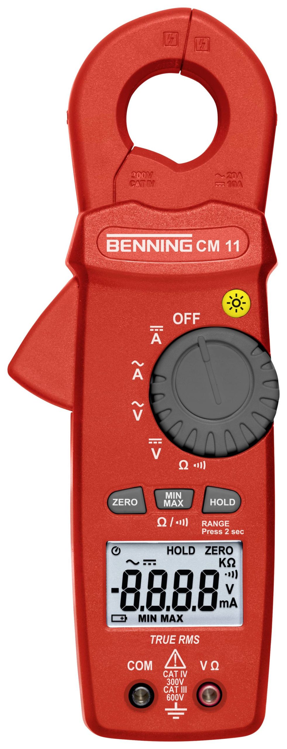 Miernik cęgowy Benning CM 11 044067, CAT IV 300 V, 0.01 - 600 V, 0.1 mA - 10 A - obrazek 1