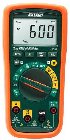 Extech EX350 Multimetr cyfrowy CAT III 600 V Wyświetlane liczby: 4000